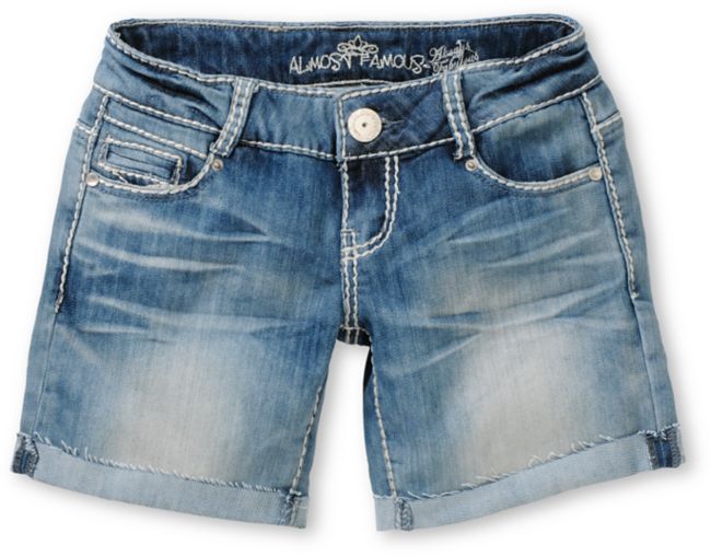Almost Famous Harley Medium Blue Denim Bermuda Shorts