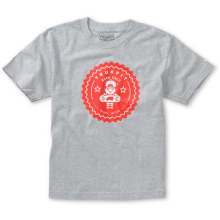 Trukfit Boys Lil Tommy Seal Grey Tee Shirt