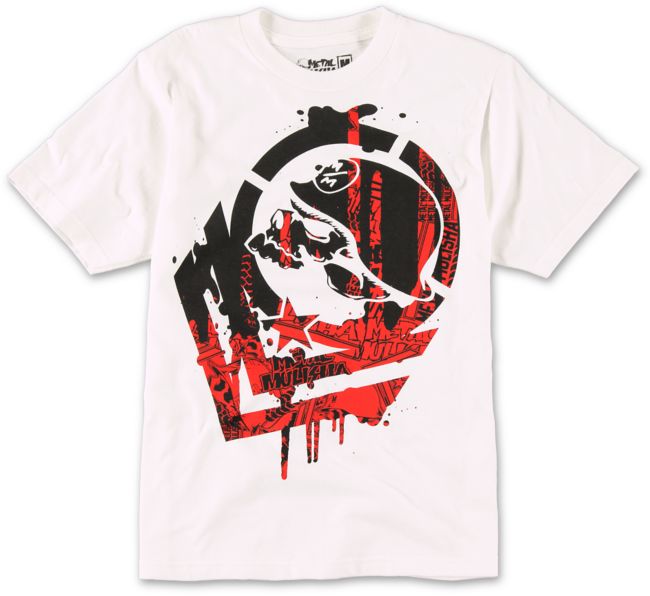 Metal Mulisha Boys Disarm White Tee Shirt