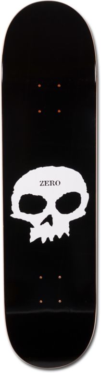 Zero Single Skull Black 8.0 Skateboard Deck
