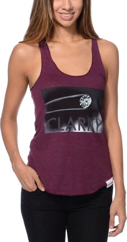 Diamond Supply Girls Clarity Crimson Racerback Tank Top