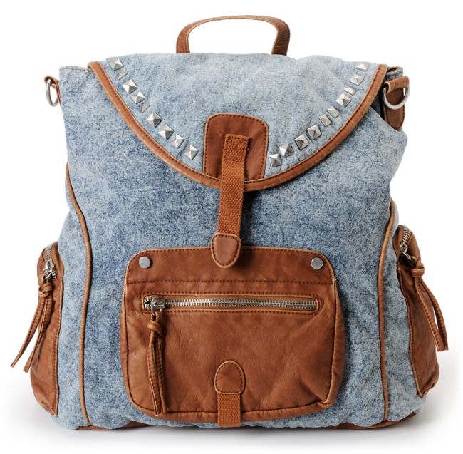 T-Shirt & Jeans Acid Wash Denim Rucksack Backpack