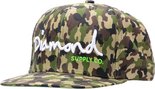 Diamond Supply OG Logo Camo Snapback Hat