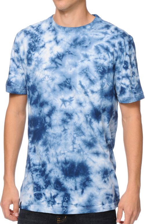 Empyre Mineralz Blue Tie Dye Pocket Tee Shirt
