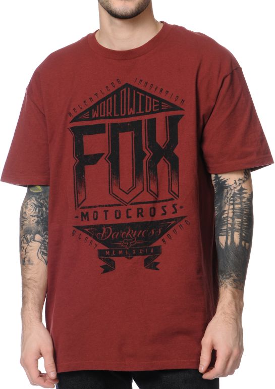 Fox Summit Burgundy Tee Shirt