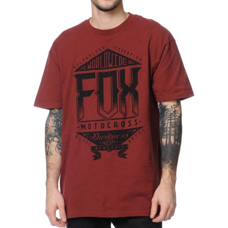 Fox Summit Burgundy Tee Shirt