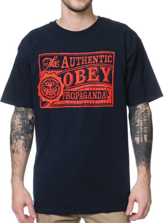 Obey Authentic Navy Tee Shirt