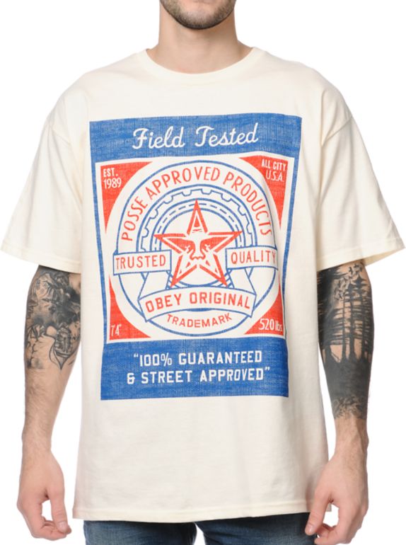 Obey Feedsack Natural Tee Shirt