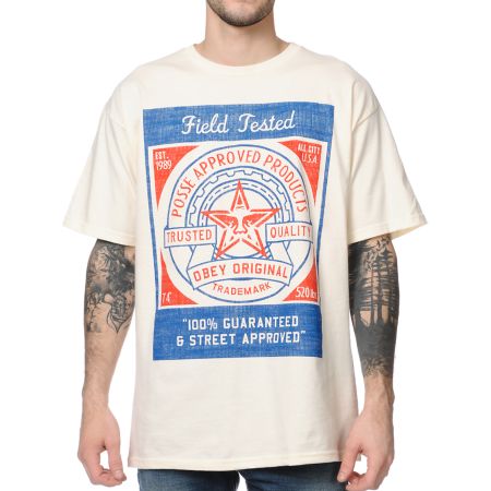 Obey Feedsack Natural Tee Shirt
