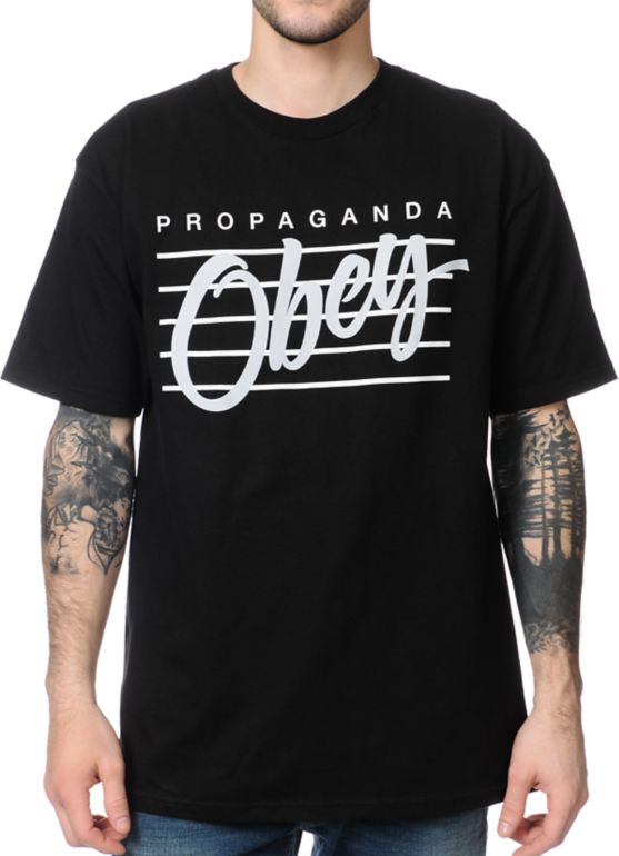 Obey Nine Nickel Black Tee Shirt