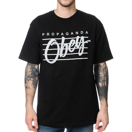 Obey Nine Nickel Black Tee Shirt