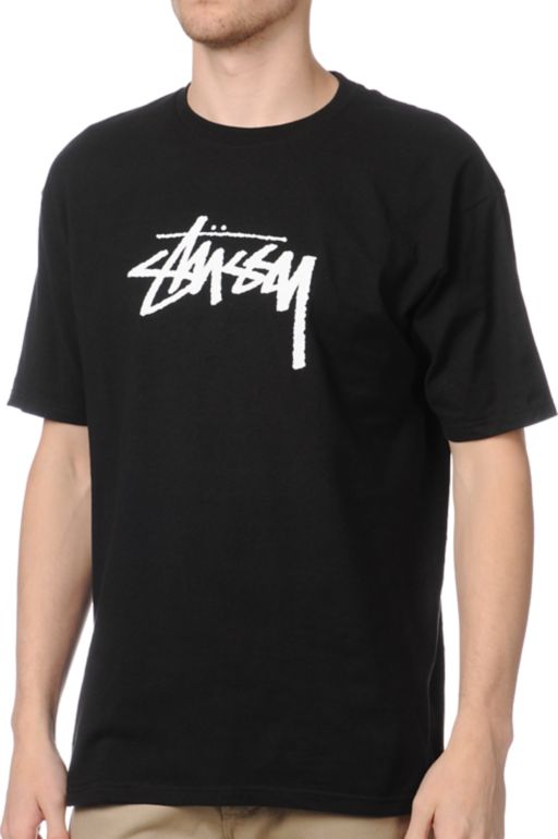 Stussy Stock Black Tee Shirt