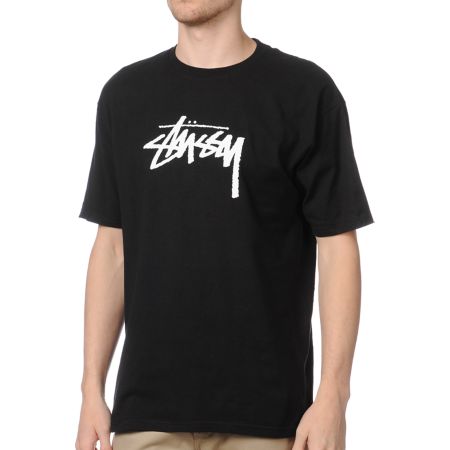 Stussy Stock Black Tee Shirt