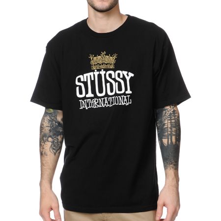 Stussy Crown Black Tee Shirt