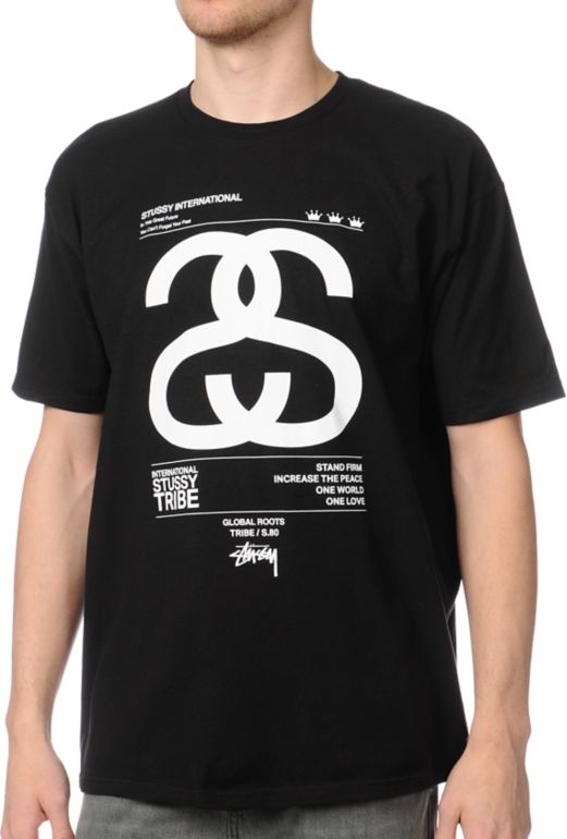 Stussy Global Black Tee Shirt