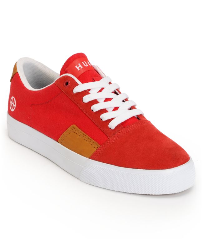 Huf Southern Red, White & Tan Leather Skate Shoe