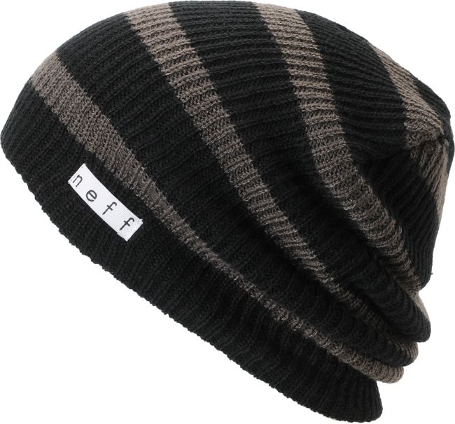 Neff Daily Black & Charcoal Stripe Beanie