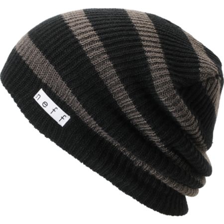 Neff Daily Black & Charcoal Stripe Beanie
