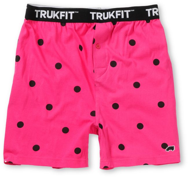 Trukfit Polka Dot Pink Knit Boxers