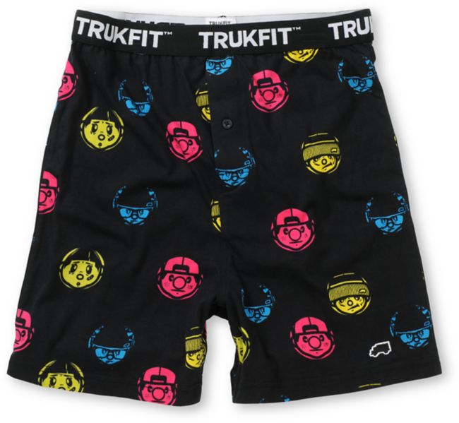 Trukfit Polka Face Black Knit Boxers
