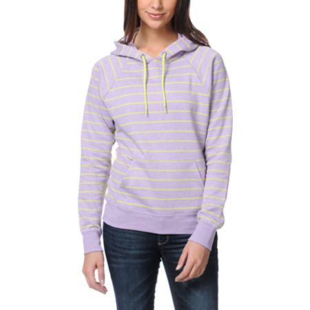 Volcom Girls Stoned With My Hoody Purple Pullover Hoodie