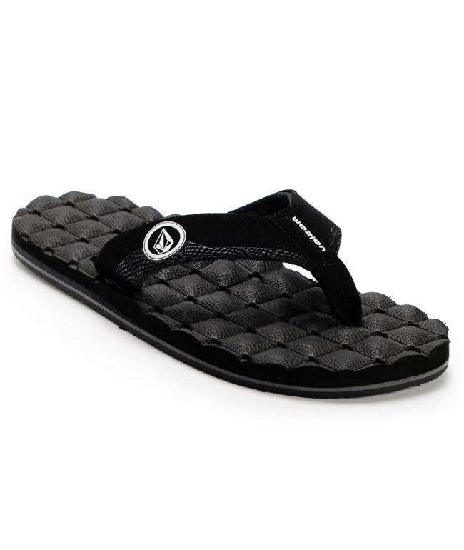 Volcom Recliner Creedler Black & White Sandals