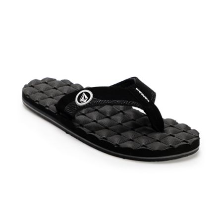 Volcom Recliner Creedler Black & White Sandals