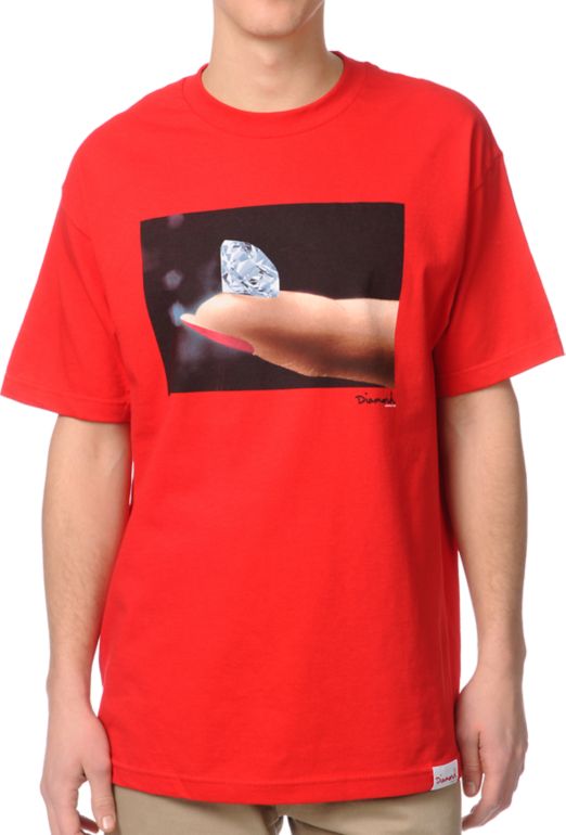 Diamond Supply Imprint Red Tee Shirt