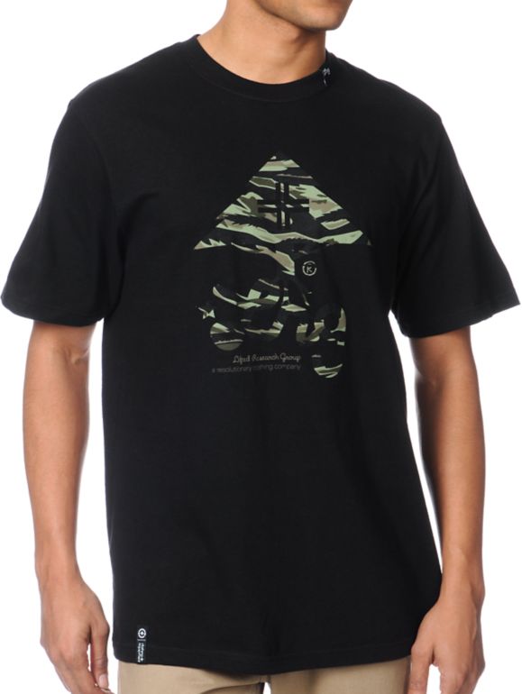 LRG Tiger Leaf Blammer Black Tee Shirt