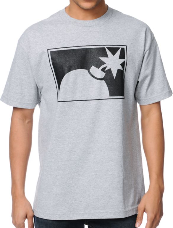 The Hundreds Forever Halfbomb Heather Grey Tee Shirt