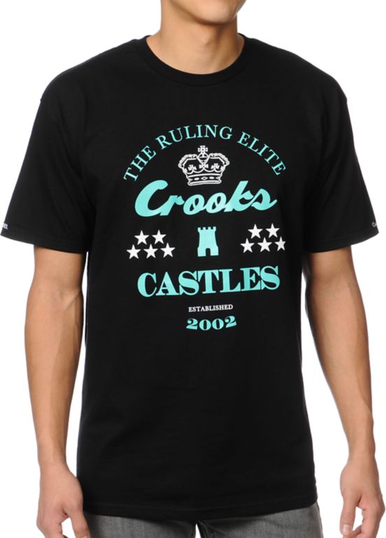 Crooks and Castles The Ruler Black Tee Shirt