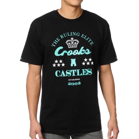 Crooks and Castles The Ruler Black Tee Shirt