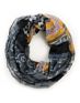 D&Y Mixed Black Tribal Print Infinity Scarf
