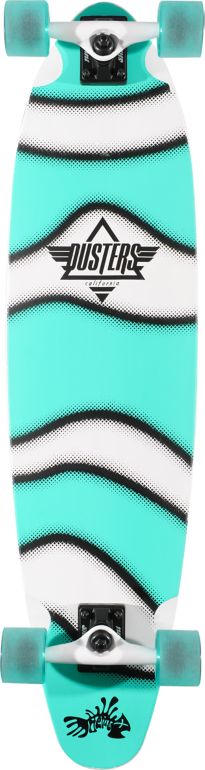 Dusters Demo Turquoise & White 37.5 Complete Longboard