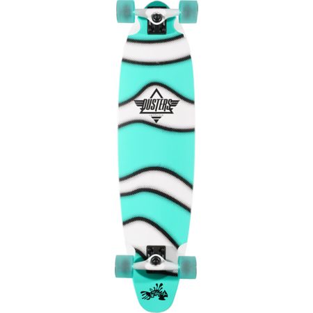 Dusters Demo Turquoise & White 37.5 Complete Longboard 