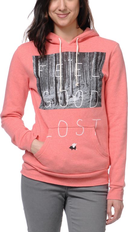 Glamour Kills Feel Good Lost Coral Pullover Hoodie