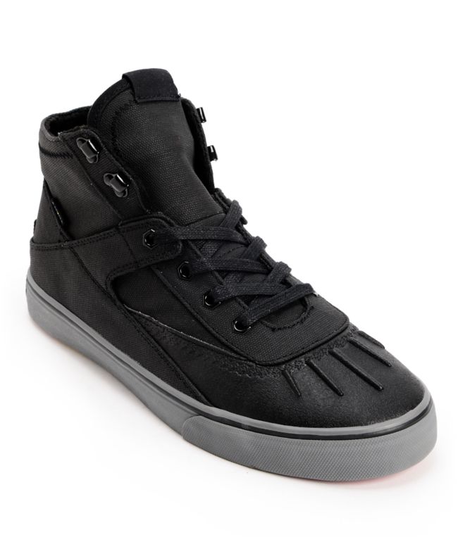 Project CANVAS Primary High Black & Grey Canvas Skate Shoe