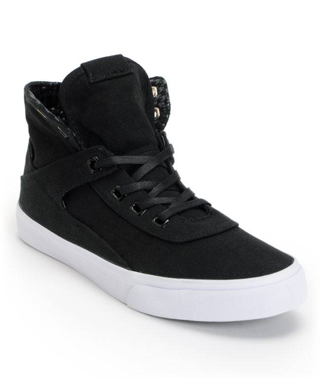 Project CANVAS Primary High Black Canvas Skate Shoe