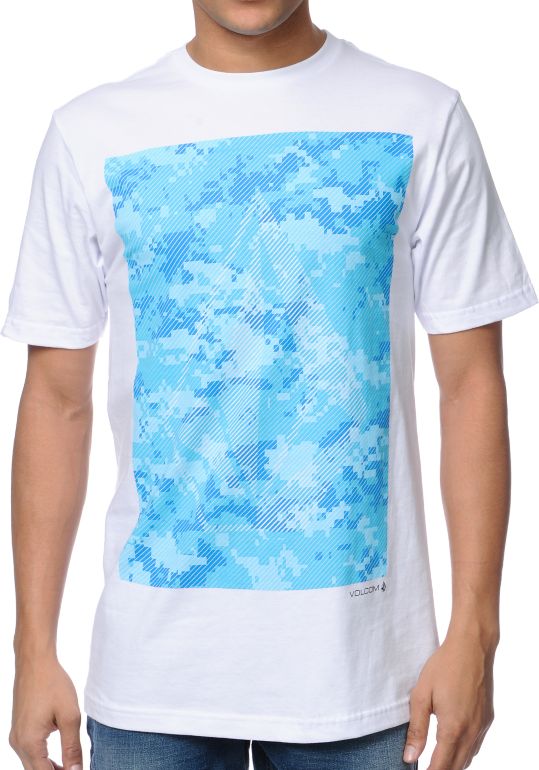 Volcom Cant See Me White Tee Shirt