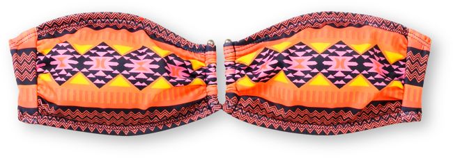 Hurley Girls Mayan Stripe U-Wire Bandeau Bikini Top