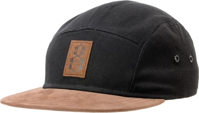 REBEL8 Logo Black & Brown 5 Panel Hat