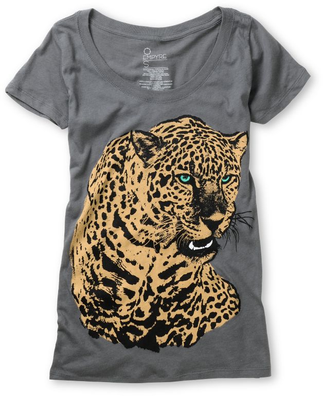 Empyre Girls Predator Charcoal Scoop Neck Tee Shirt