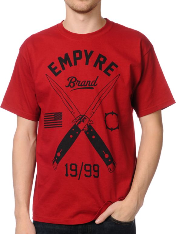 Empyre Switched Dark Red Tee Shirt