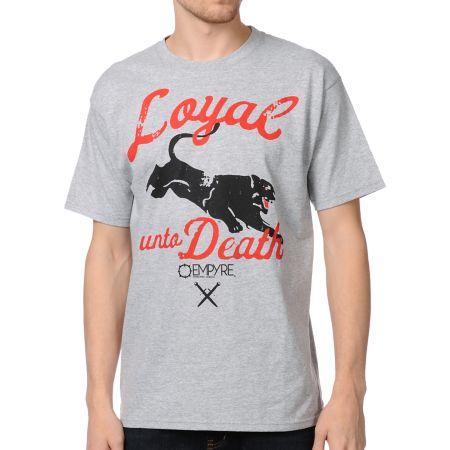 Empyre Loyal Unto Death Grey Tee Shirt