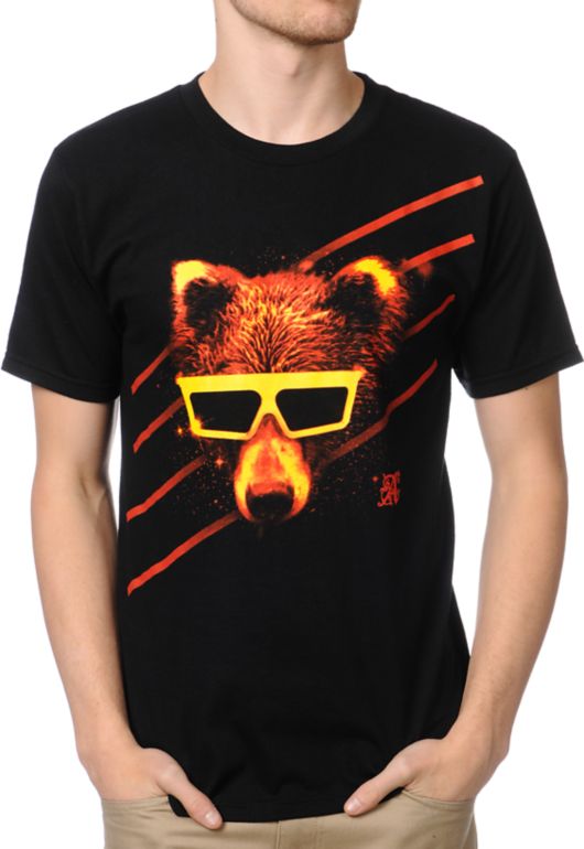A-Lab Space Bear Black Tee Shirt