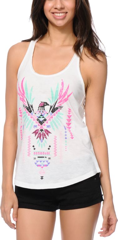Empyre Girls Casey Totem Vanilla White Racerback Tank Top