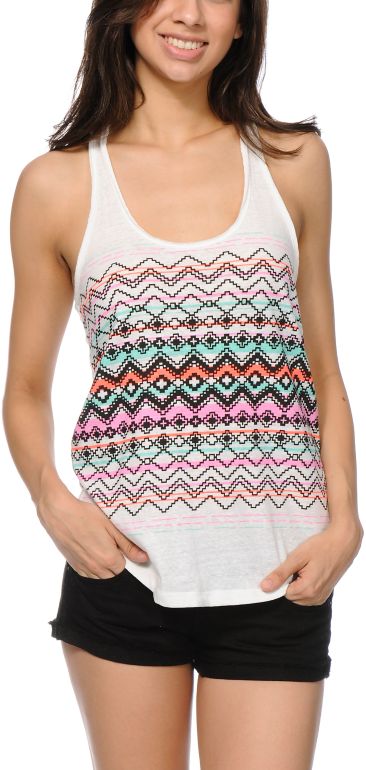 Empyre Girls Casey Vanilla Ice Tribal Racerback Tank Top