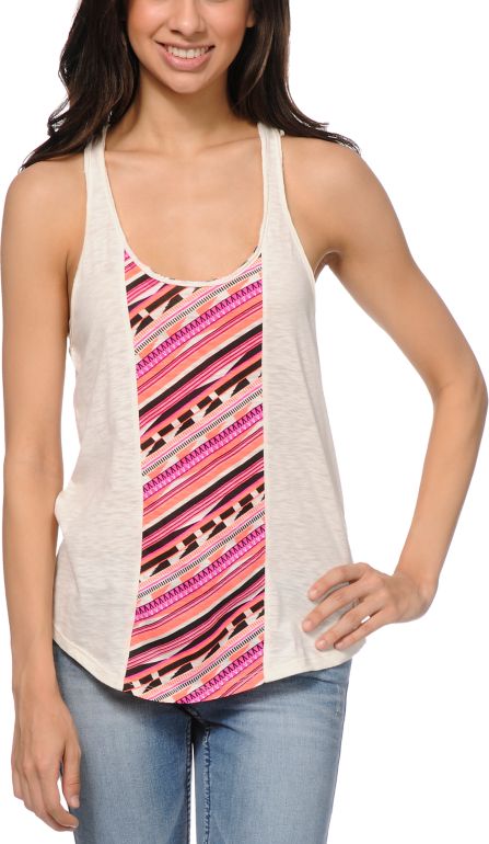 Empyre Girls Greenville Vanilla White Racerback Tank Top