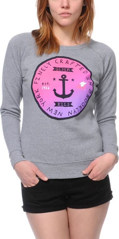 Glamour Kills Brooklyn Made Grey Crew Neck Sweatshirt