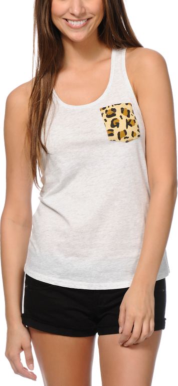 Glamour Kills Feral Pocket Cream Tank Top